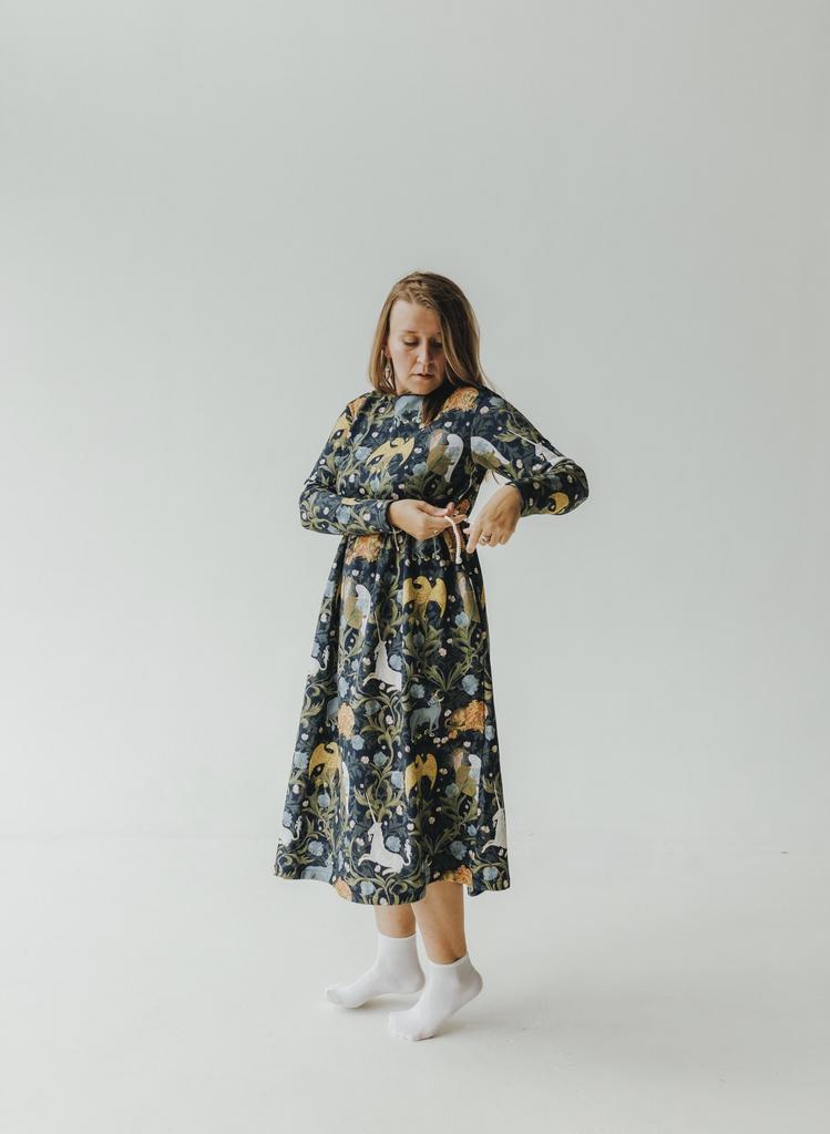 Платье Голубка - Принт Дивный Сад