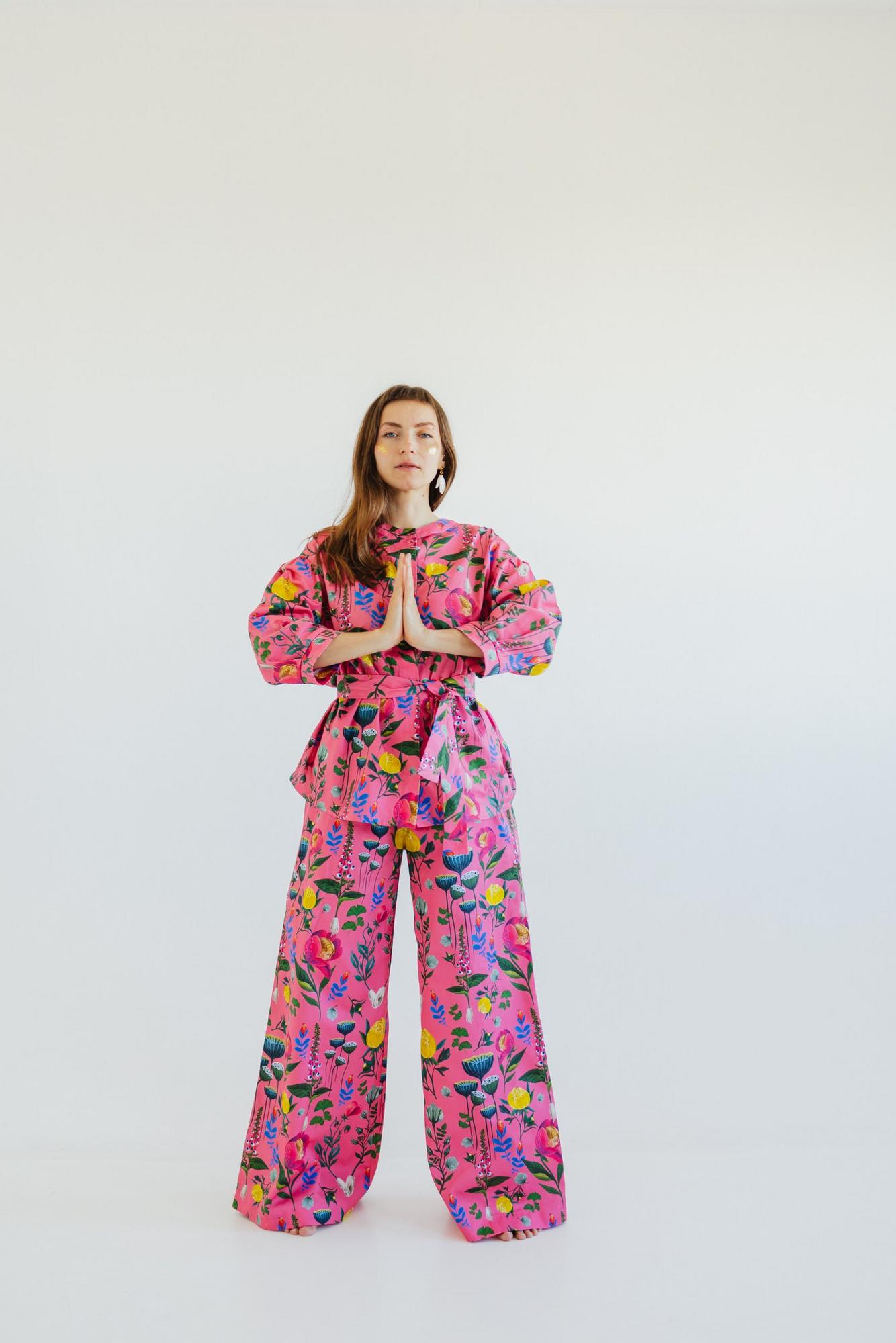 Костюм С Брюками - Принт Расцвет