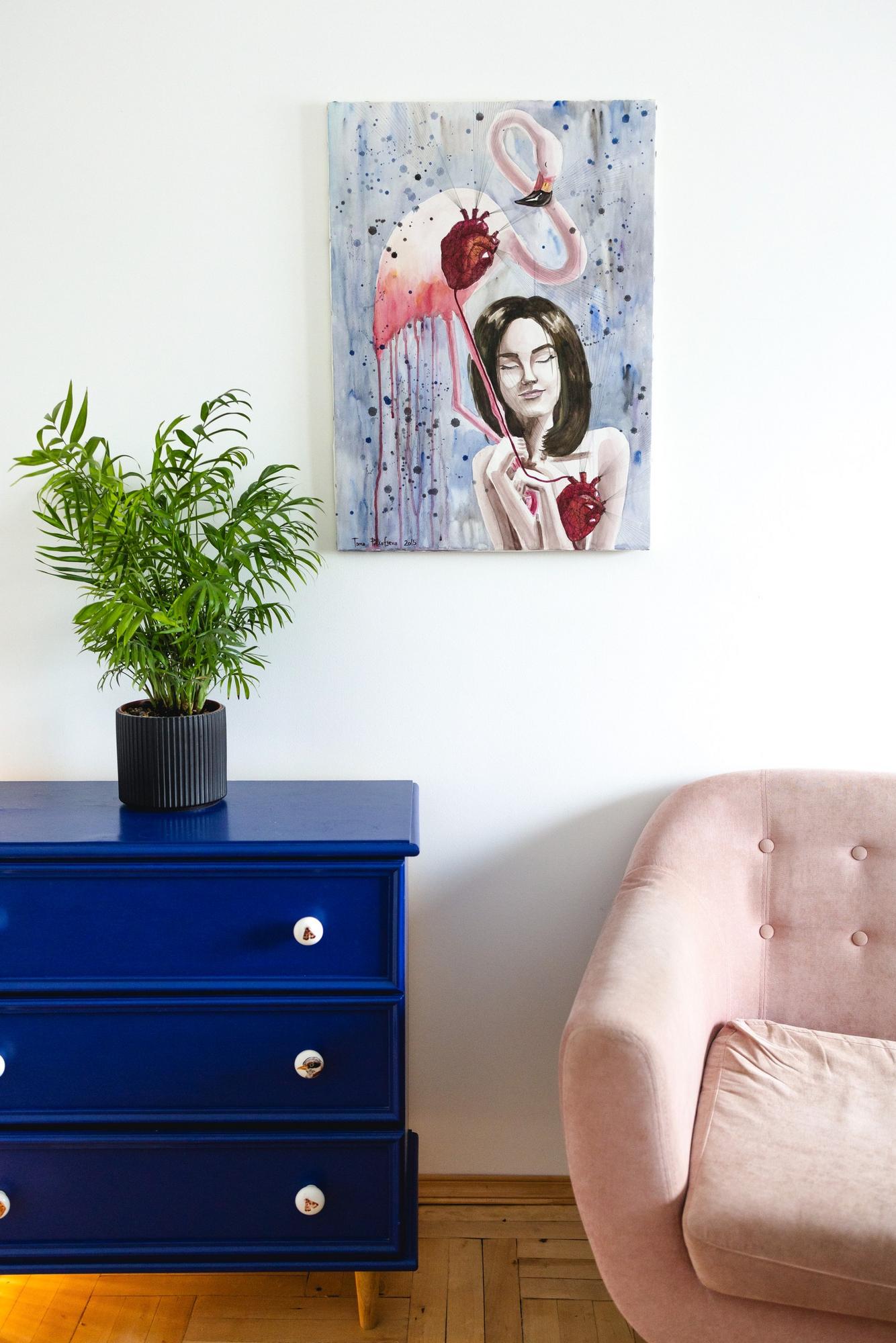 Сердечность с фламинго