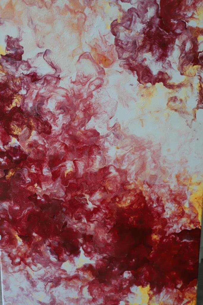 Красно-огненная абстракция