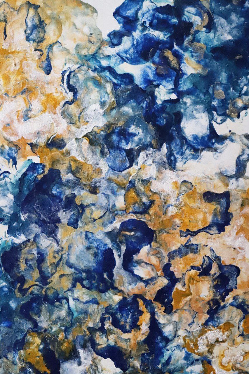 Жёлто-синяя абстракция