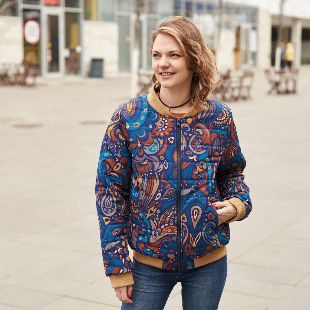 Женская куртка-бомбер Ультрамарин