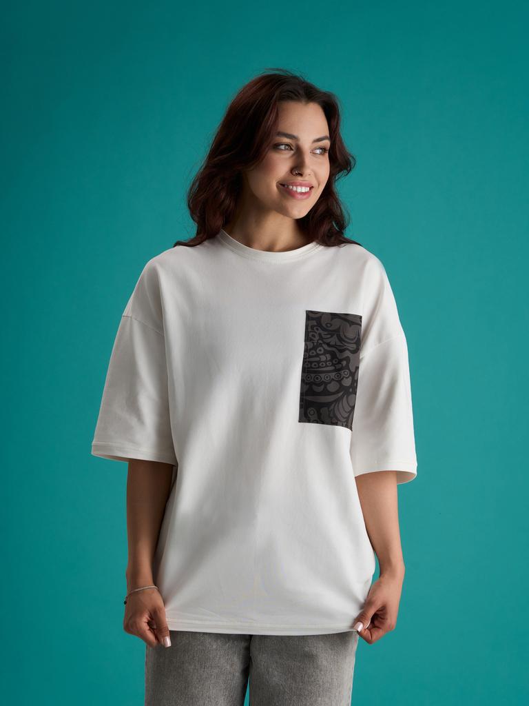 Футболка белая оверсайз унисекс