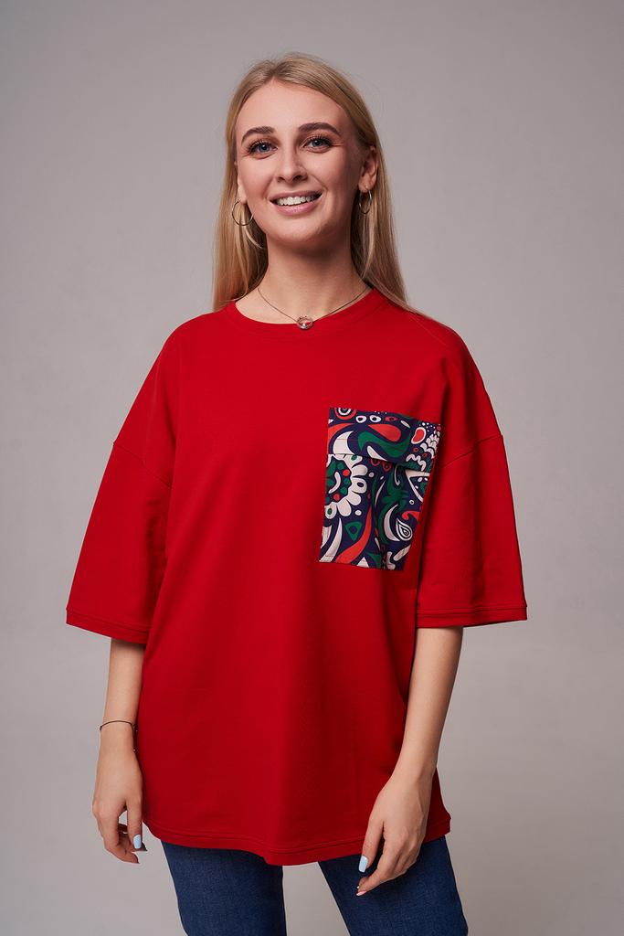 Красная оверсайз унисекс
