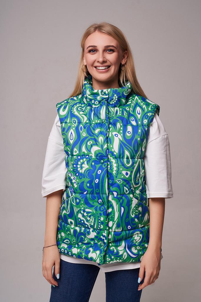 Жилетка женская утепленная Кобальт