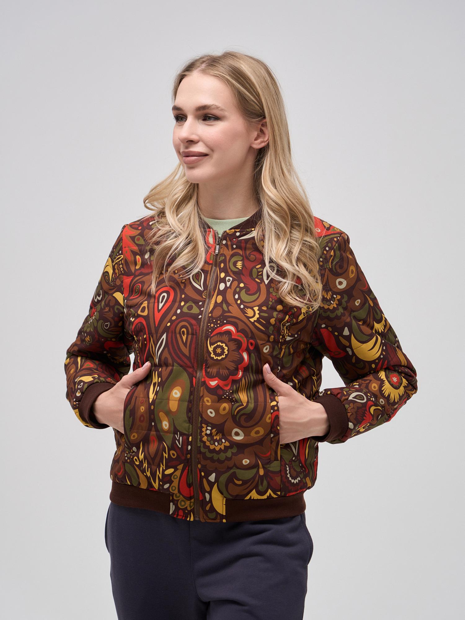 Женская легкая куртка-бомбер Билибинские сказки