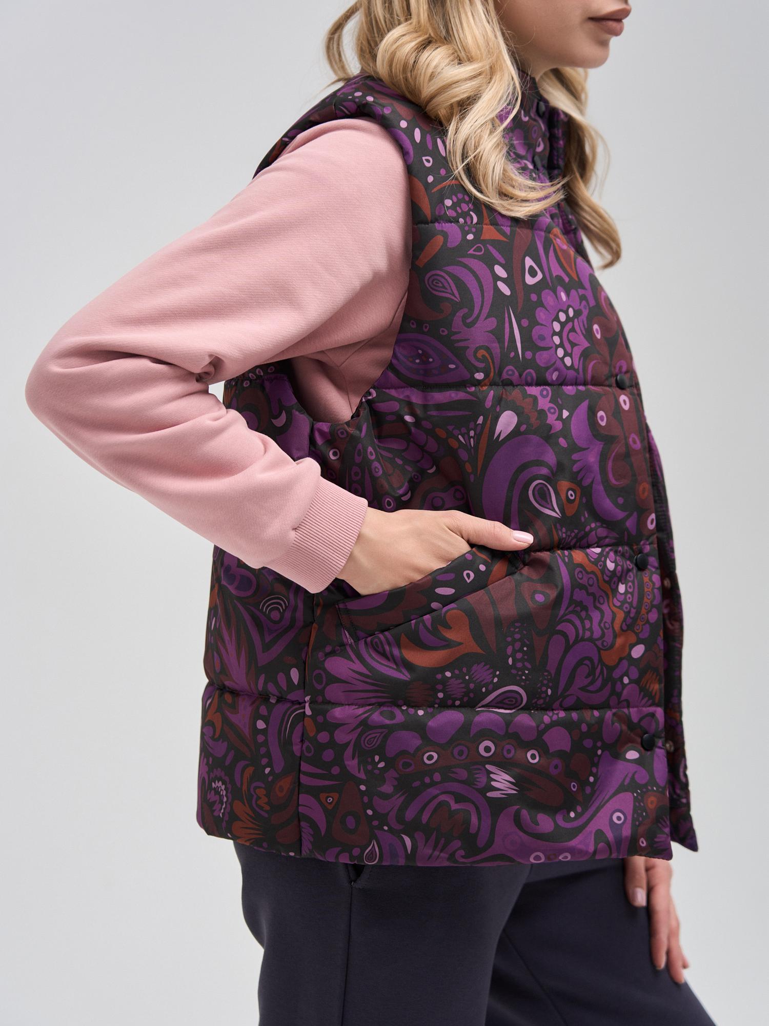 Жилетка женская утепленная Вишневый пуэр