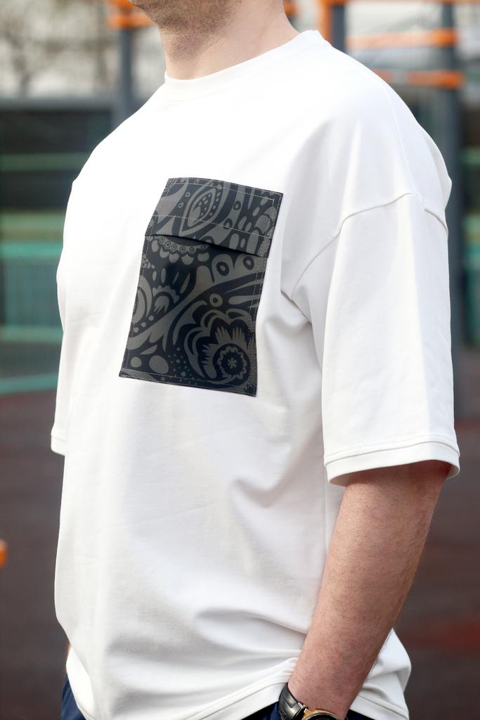 Футболка белая оверсайз унисекс