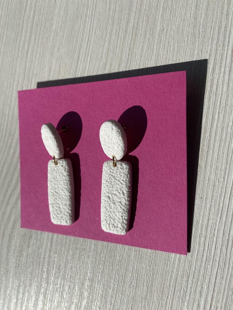 Серьги Памуккале прямоугольные