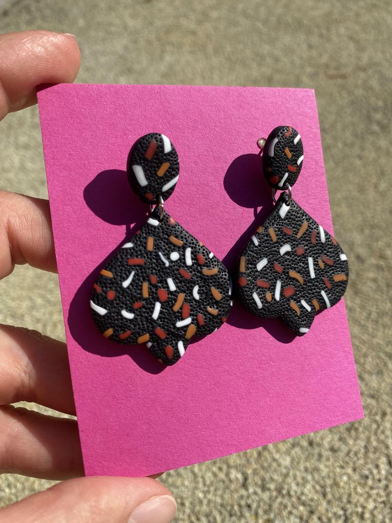 Серьги Пики черные