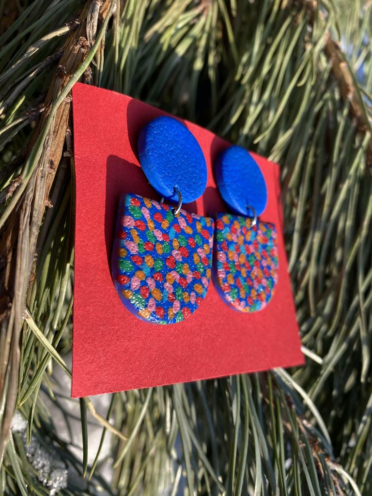 Серьги Василек