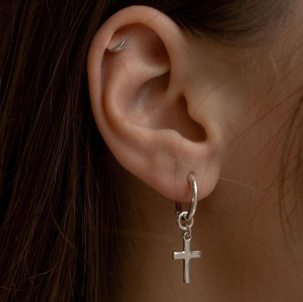 Подвеска Крест на карабине (Ag 925)