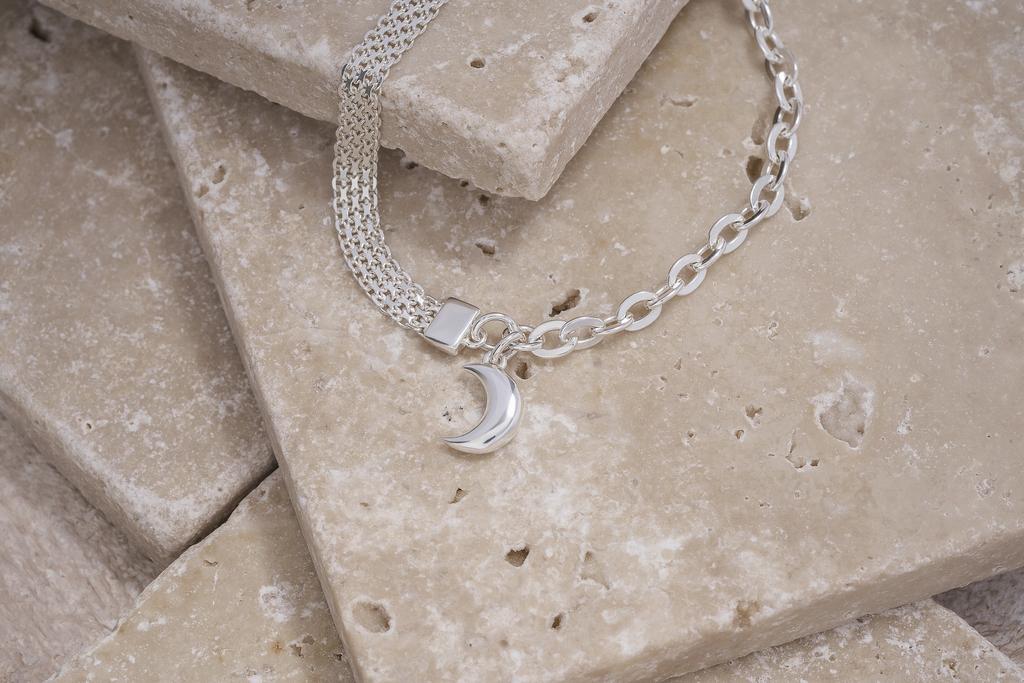 Браслет с подвеской Луна (Ag 925)