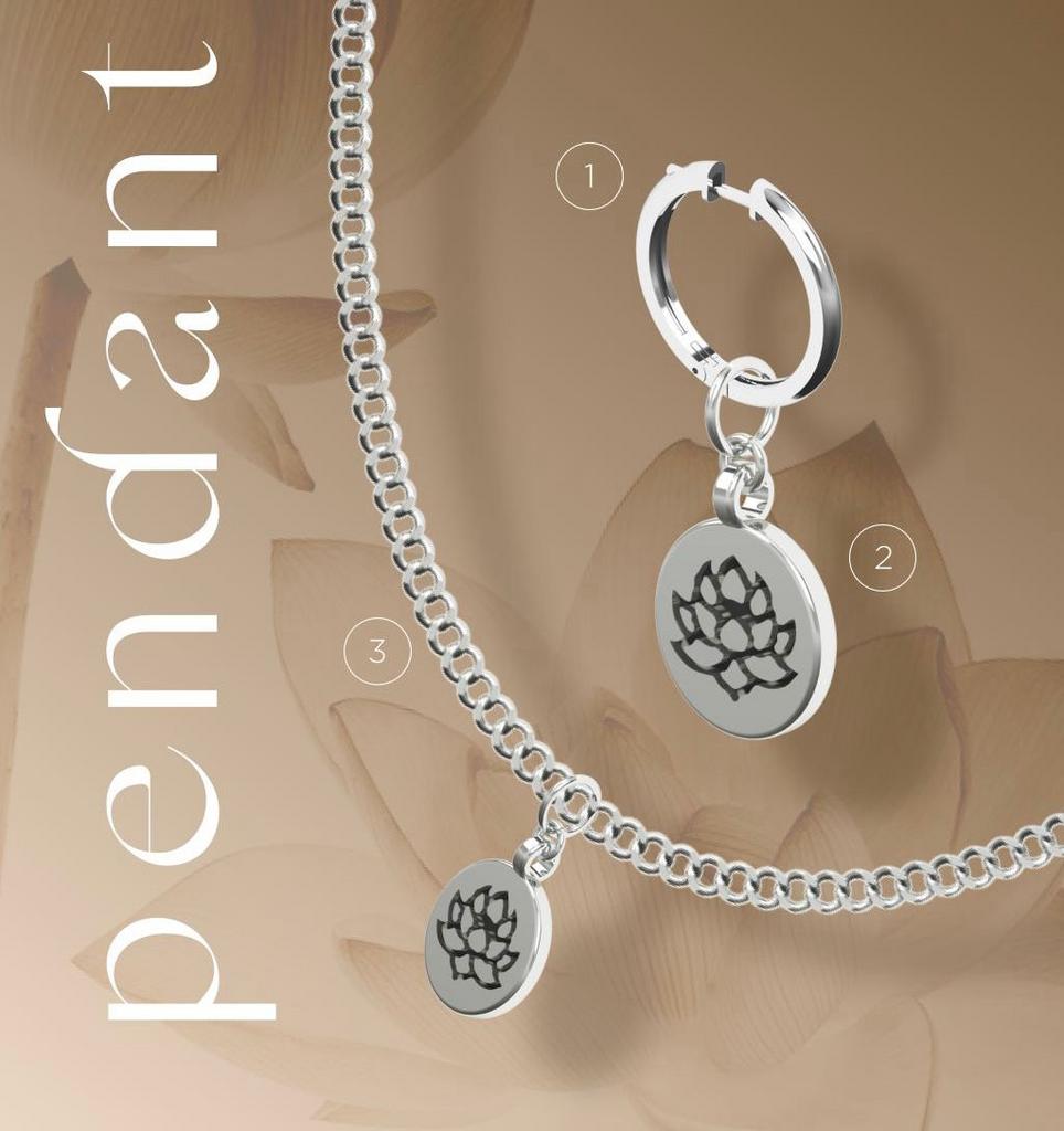 Подвеска-медальон Лотос (Ag 925)