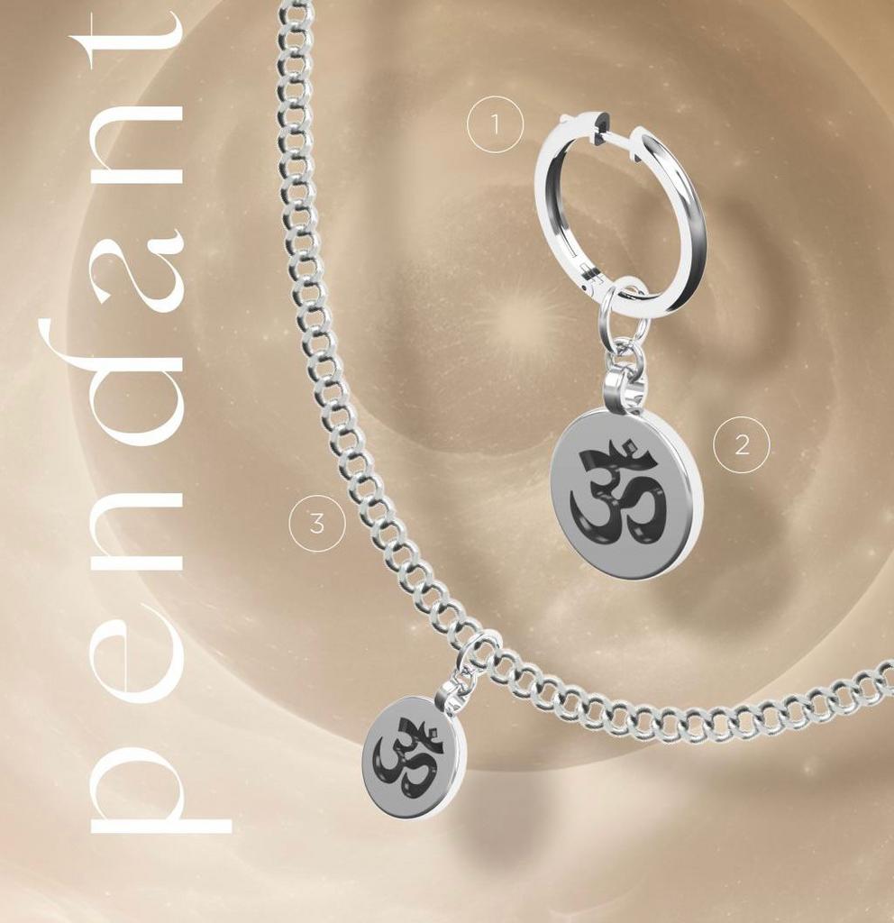 Подвеска-медальон "ОМ" (Ag 925)