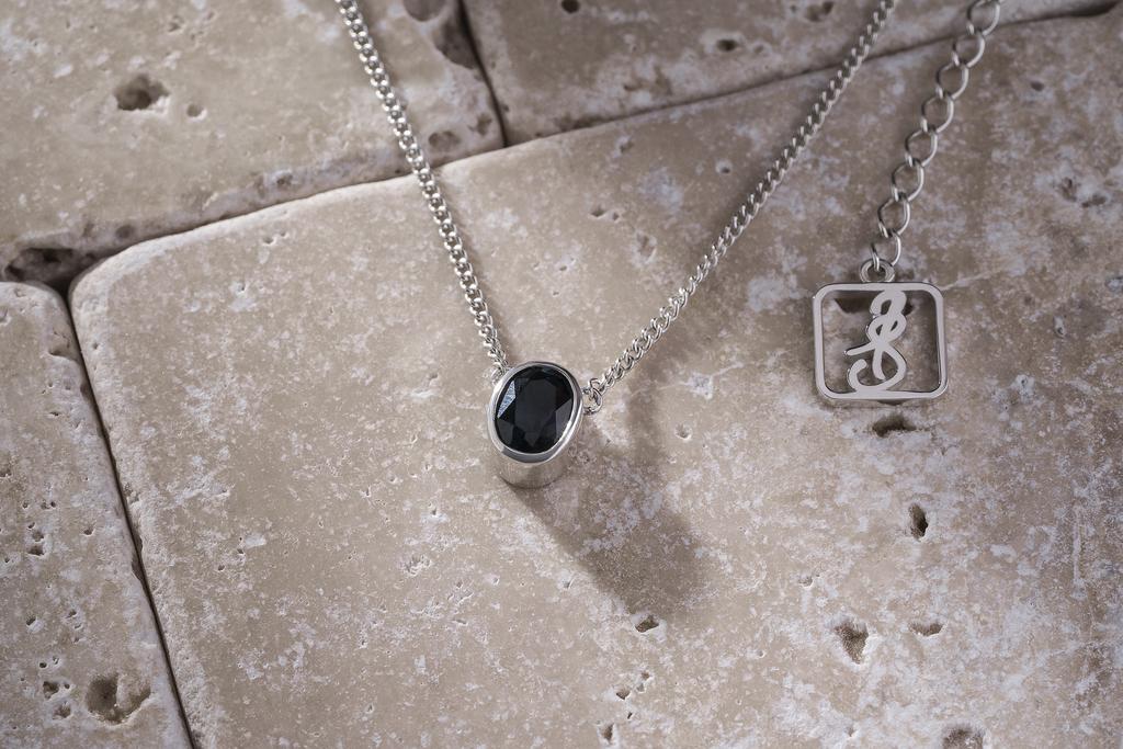 Подвеска с овальным лондонским топазом (фасет) (Ag 925)