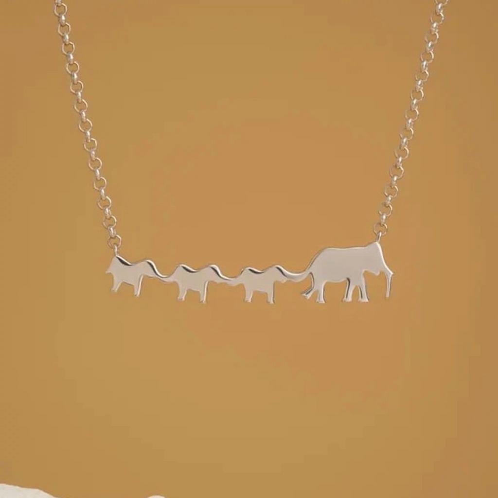 Подвеска материнство с тремя слониками (Ag 925)