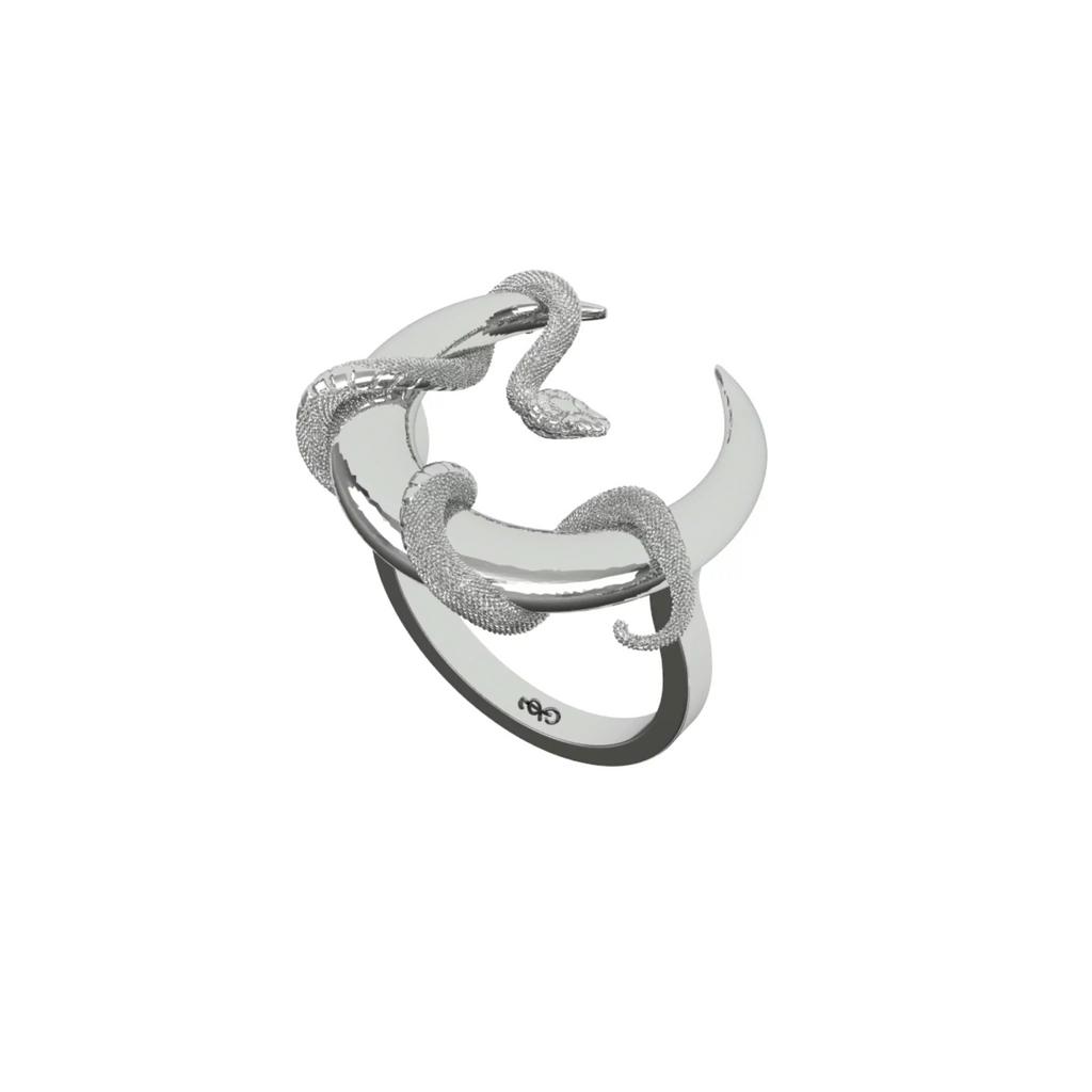 Кольцо Snake on the moon (Ag 925)