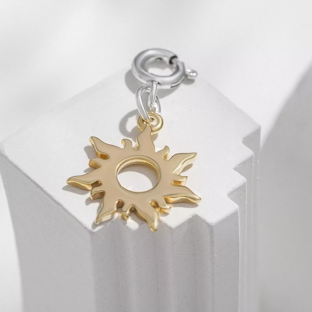 Подвеска Солнце в позолоте (на карабине) (Ag 925)