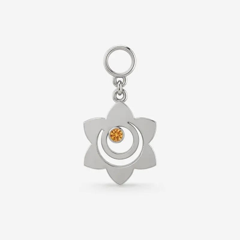 Подвеска на серьгу с чакрой "Муладхара" (Ag 925)