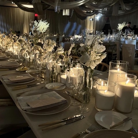 свечи насыпные на столы. аренда