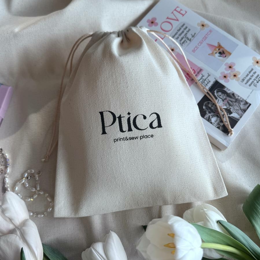 Мешочек из плотного неотбеленного хлопка, цена от 50 штук