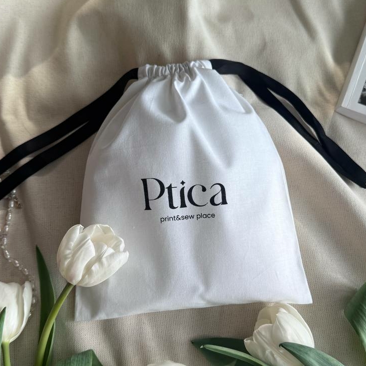 Мешочек из базового белого хлопка, цена от 50 штук