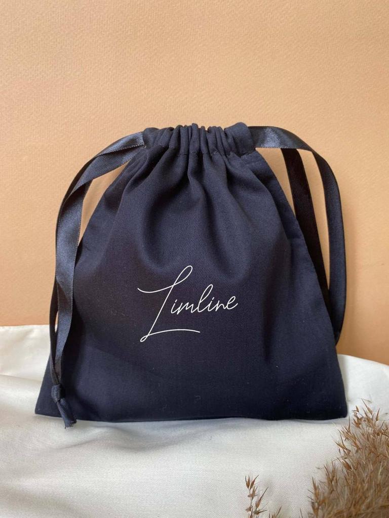 Мешочек из премиального черного хлопка, цена от 50 штук