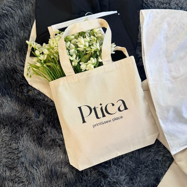 Шоппер из плотного неотбеленного хлопка, цена от 50 штук