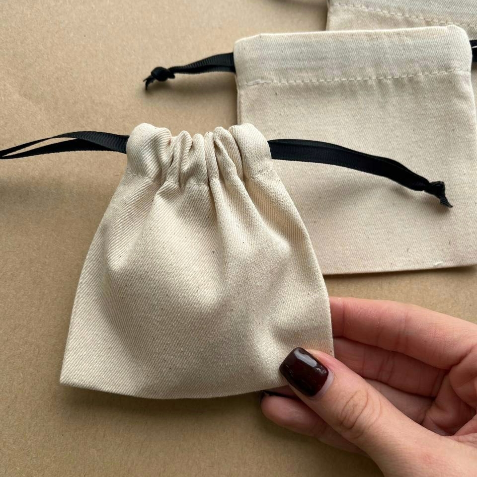 Мешочек из плотного неотбеленного хлопка 220 гр без печати,    от 50 штук