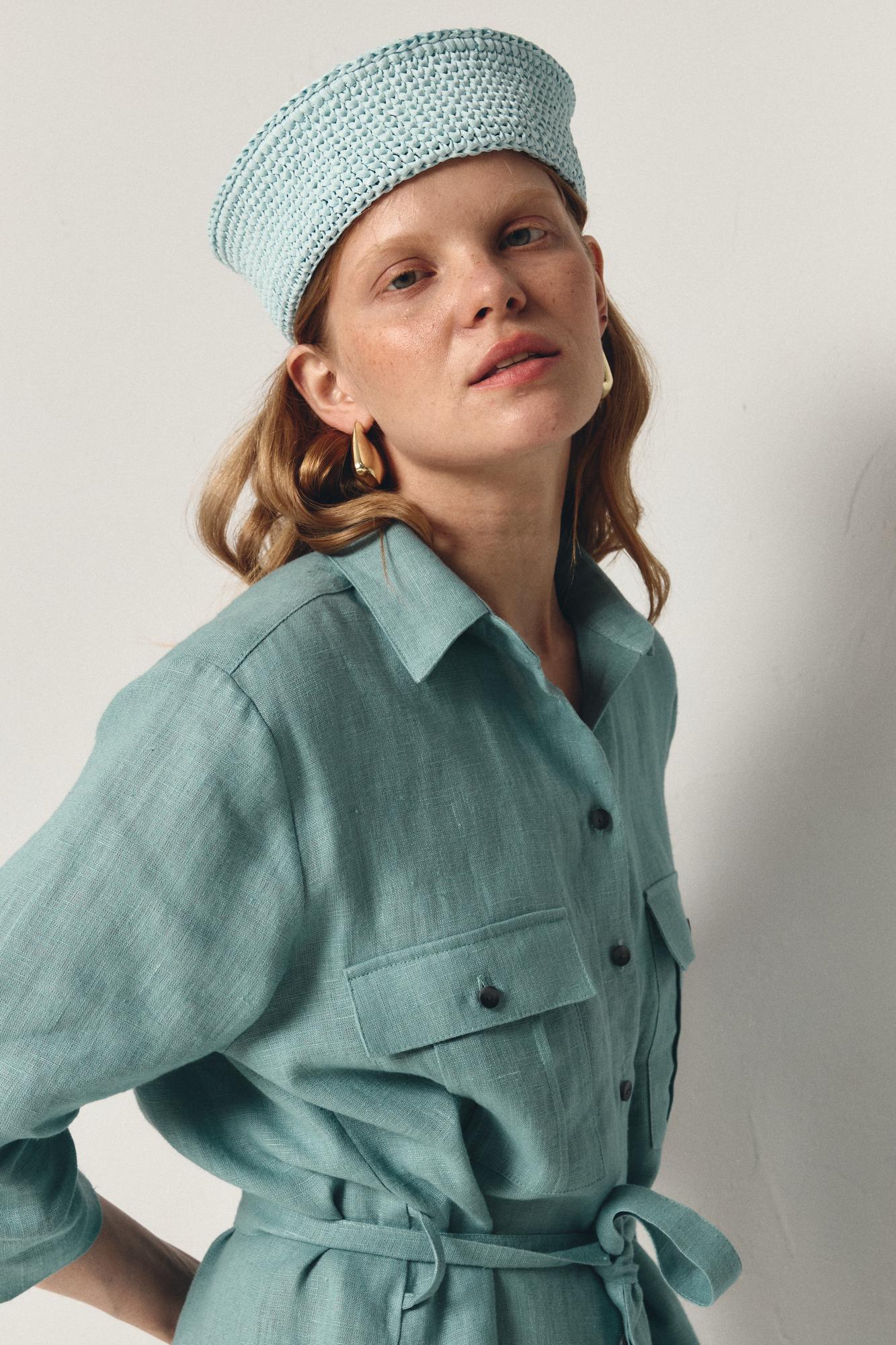 Панама голубая