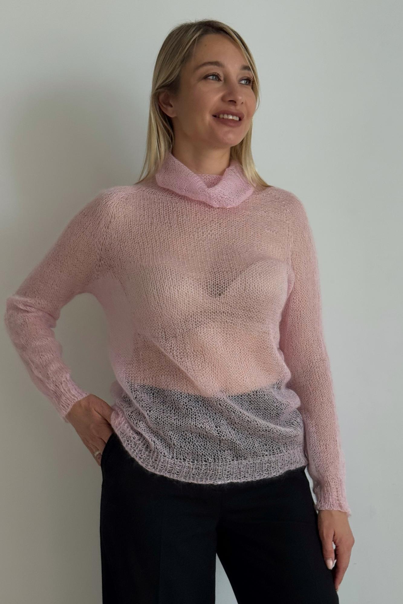 Паутинка с горлом розовая