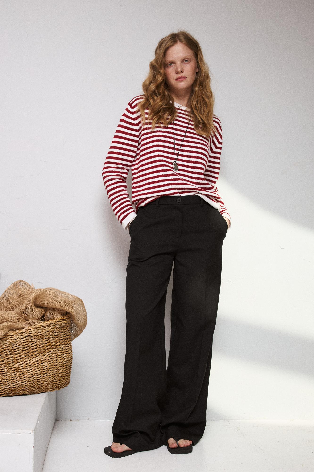 Тельняшка красно-белая полоска