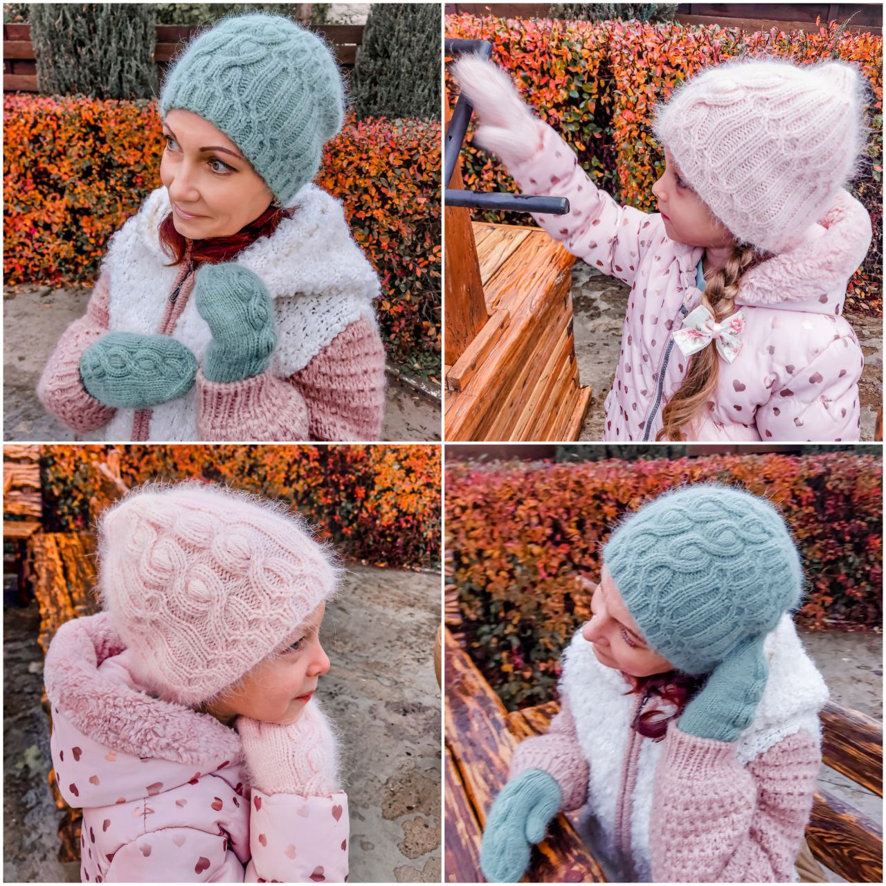 Комплект шапка+варежки "Jewel_lana"