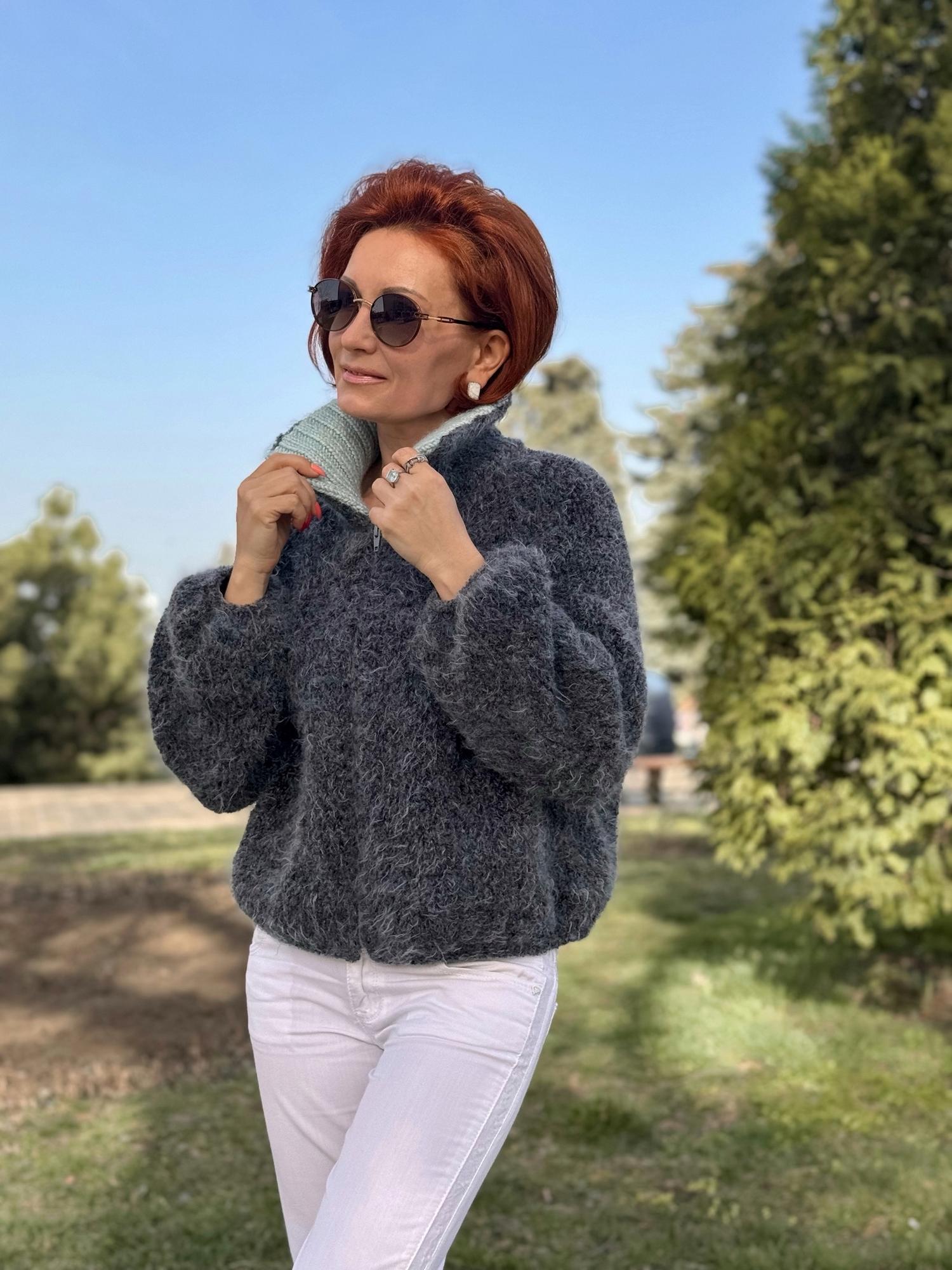 Кардиган на молнии "Модный акцент"