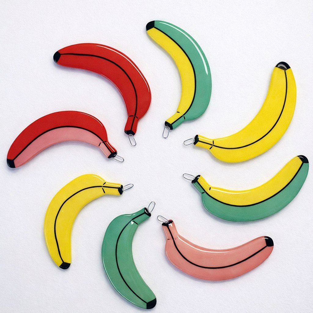 Игрушка ёлочная. Украшение для дома. Банан красный. Уорхол