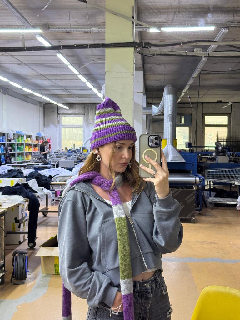 Шапка Elia Purple and Olive