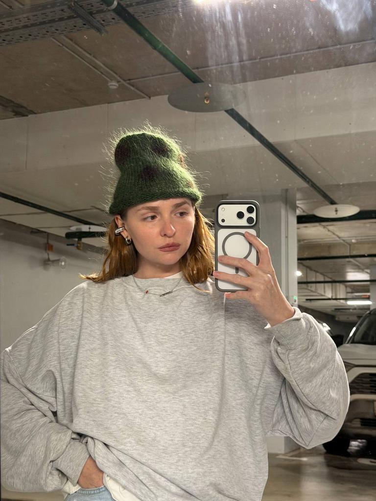 Шапка Mohair Dots Khaki