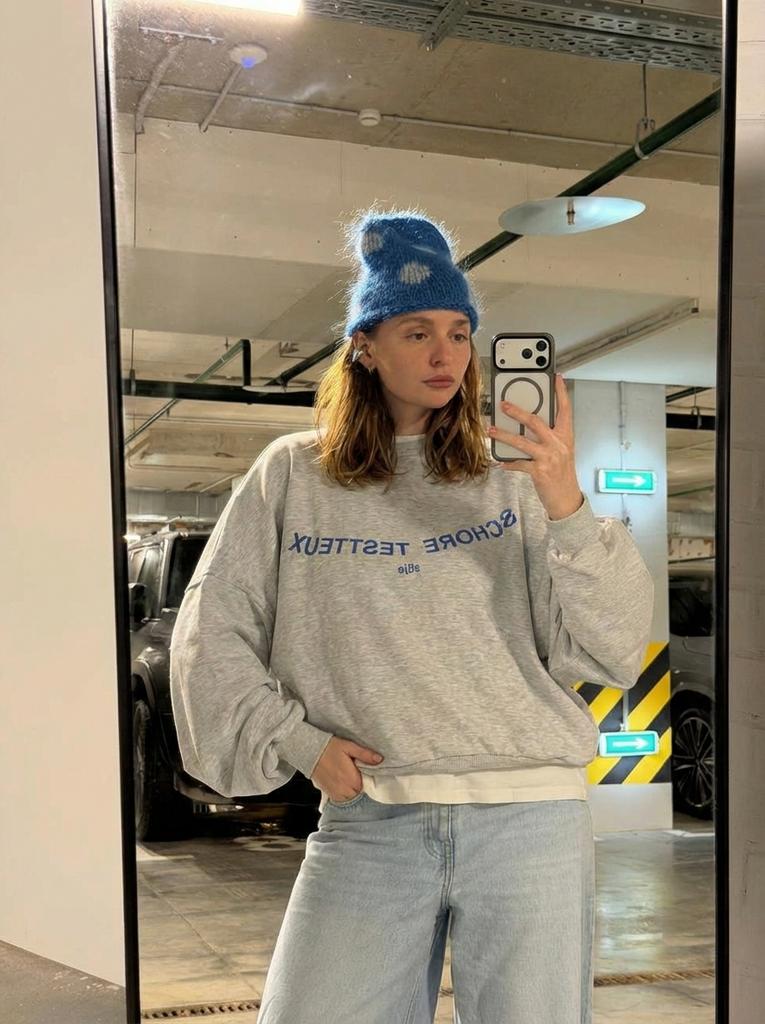 Шапка Mohair Dots Blue