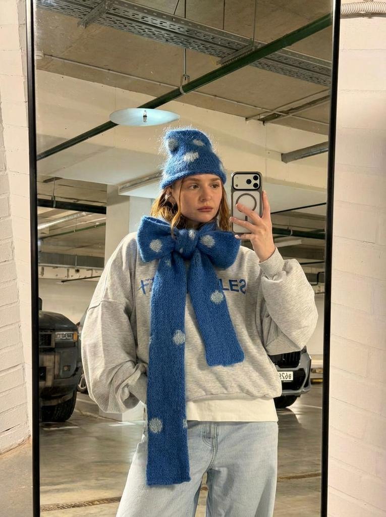 Шарф Snake Dots Blue