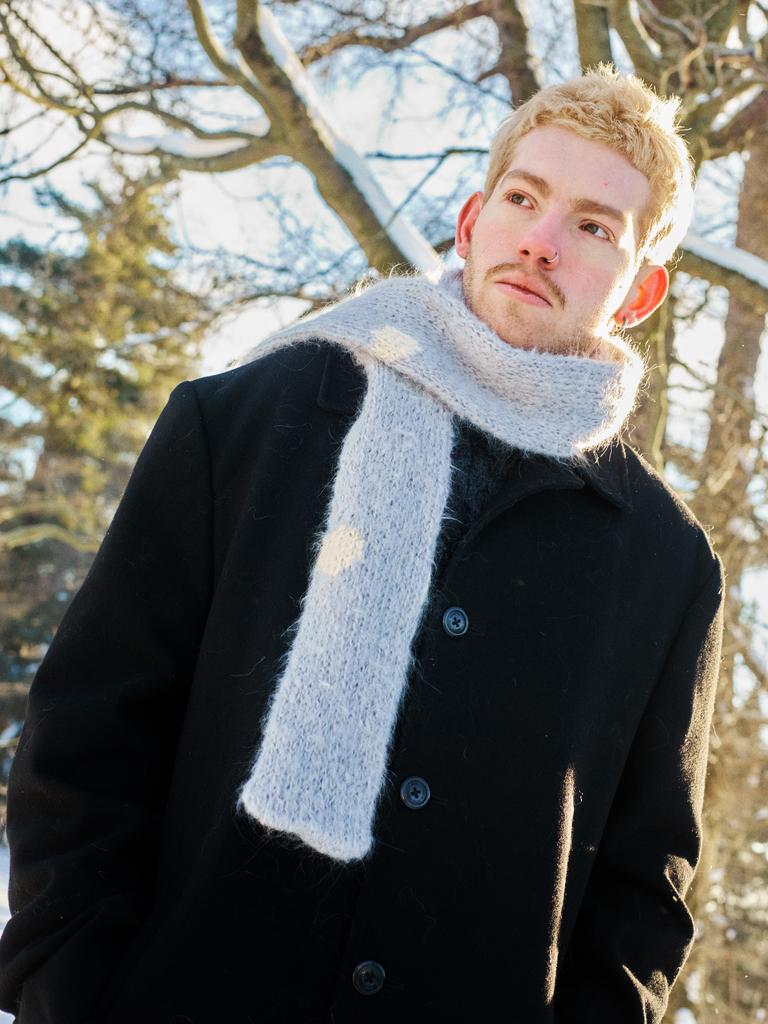 Шарф Snake Dots Grey&Cream