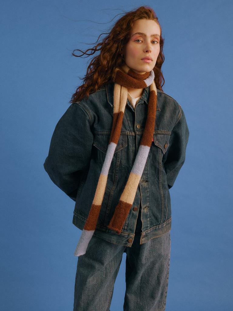 Шарф Снейк кидмохер Шоколад и голубой