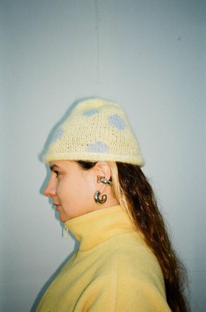 Шапка Mohair Dots Blue butter