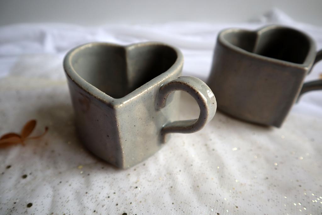 SALE Кружка-Сердце *дымчатый кварц*