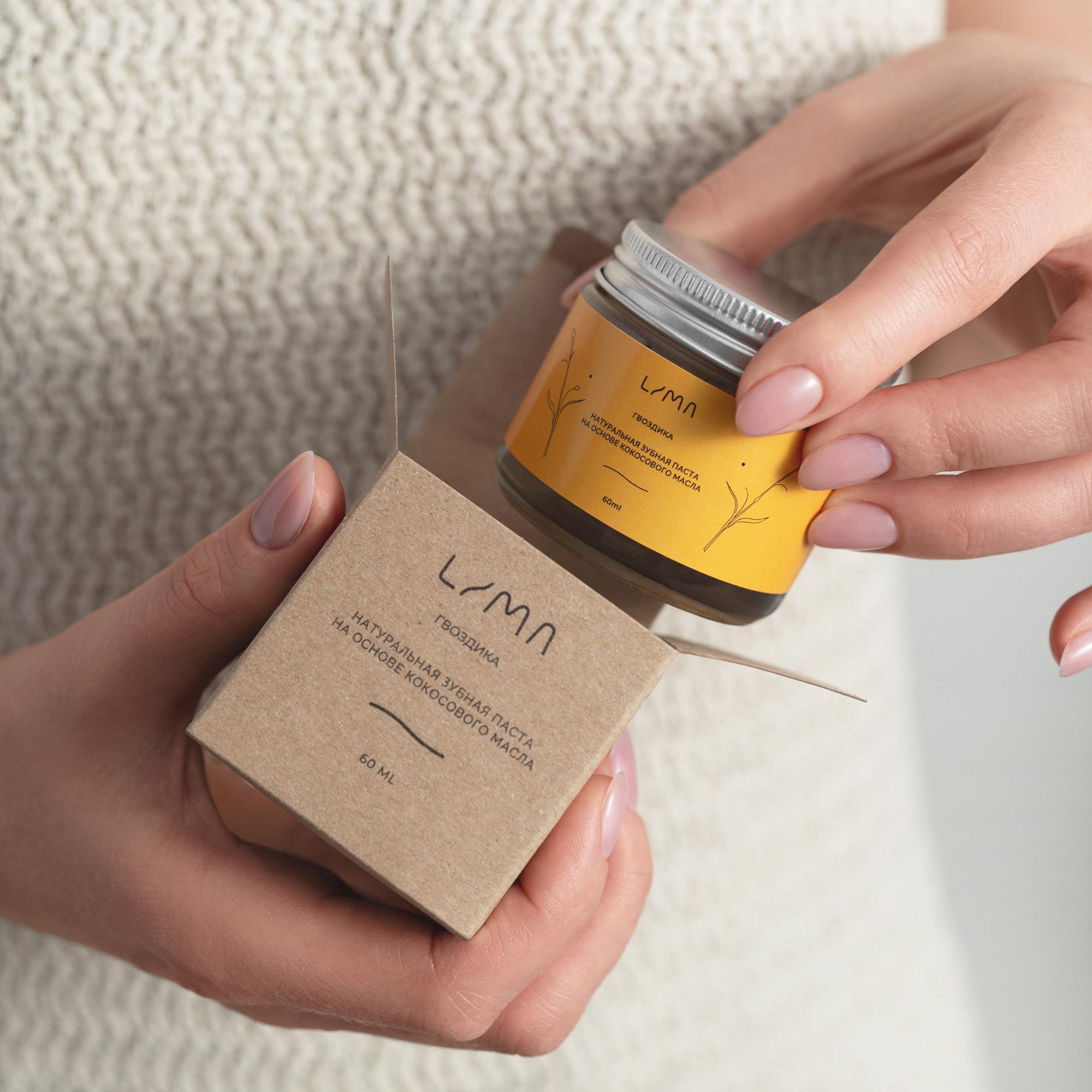 Натуральная минеральная зубная паста LiMa на основе кокосового масла,  Гвоздика