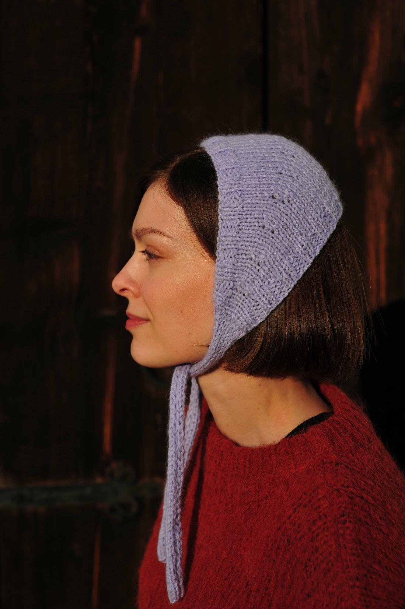 Мини-чепчик сиреневый