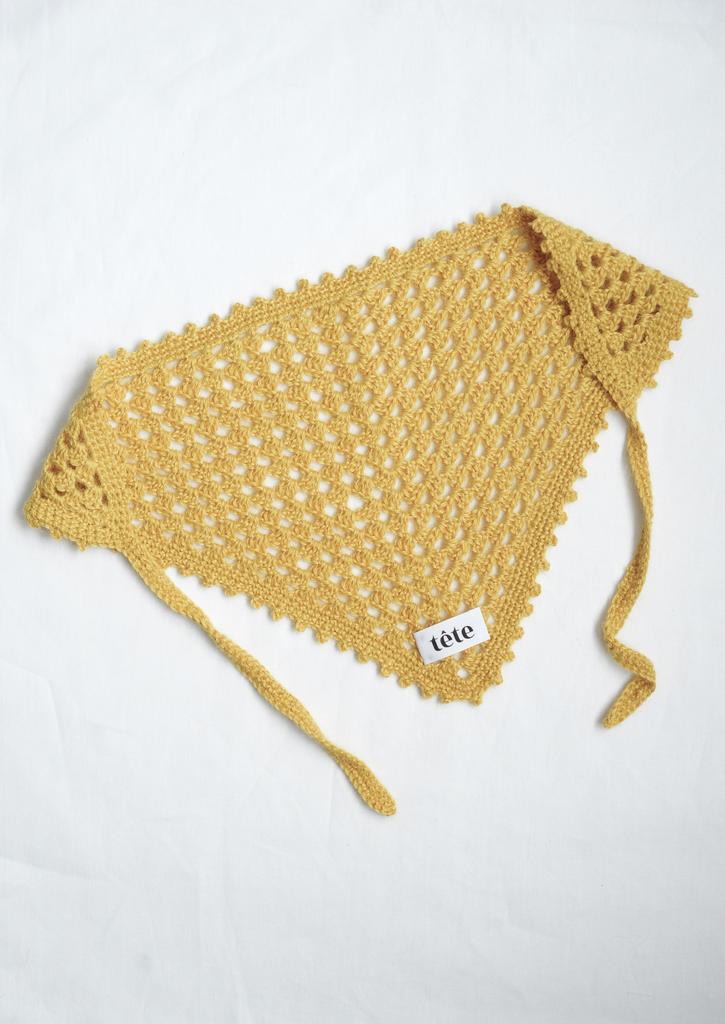 Косынка охра (альпака/шёлк)