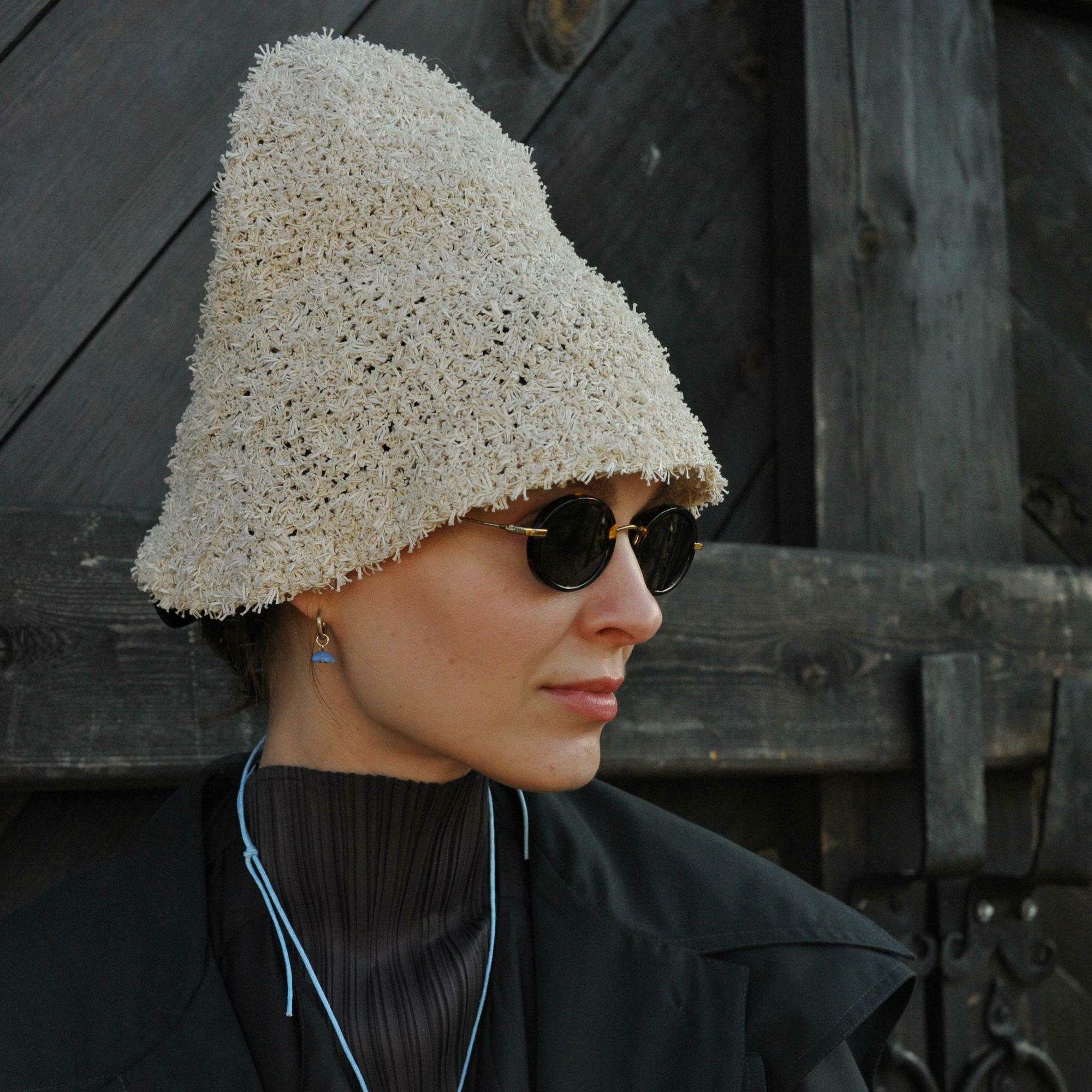 Панама фактурная экрю (хлопок)