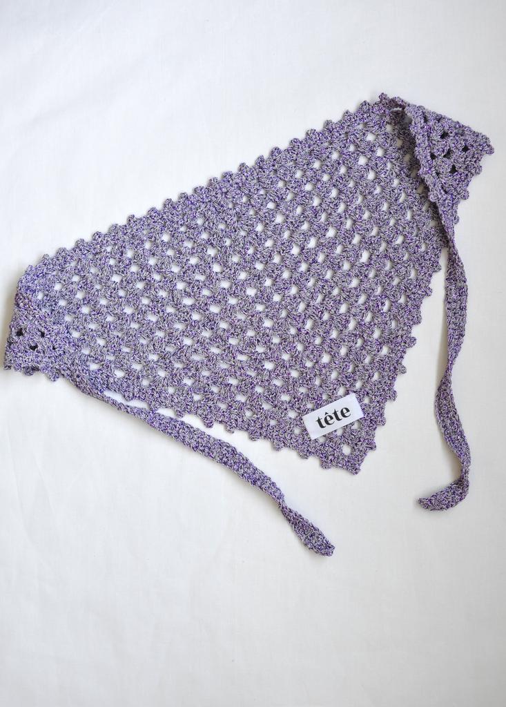 Косынка с люрексом сиреневая (вискоза)