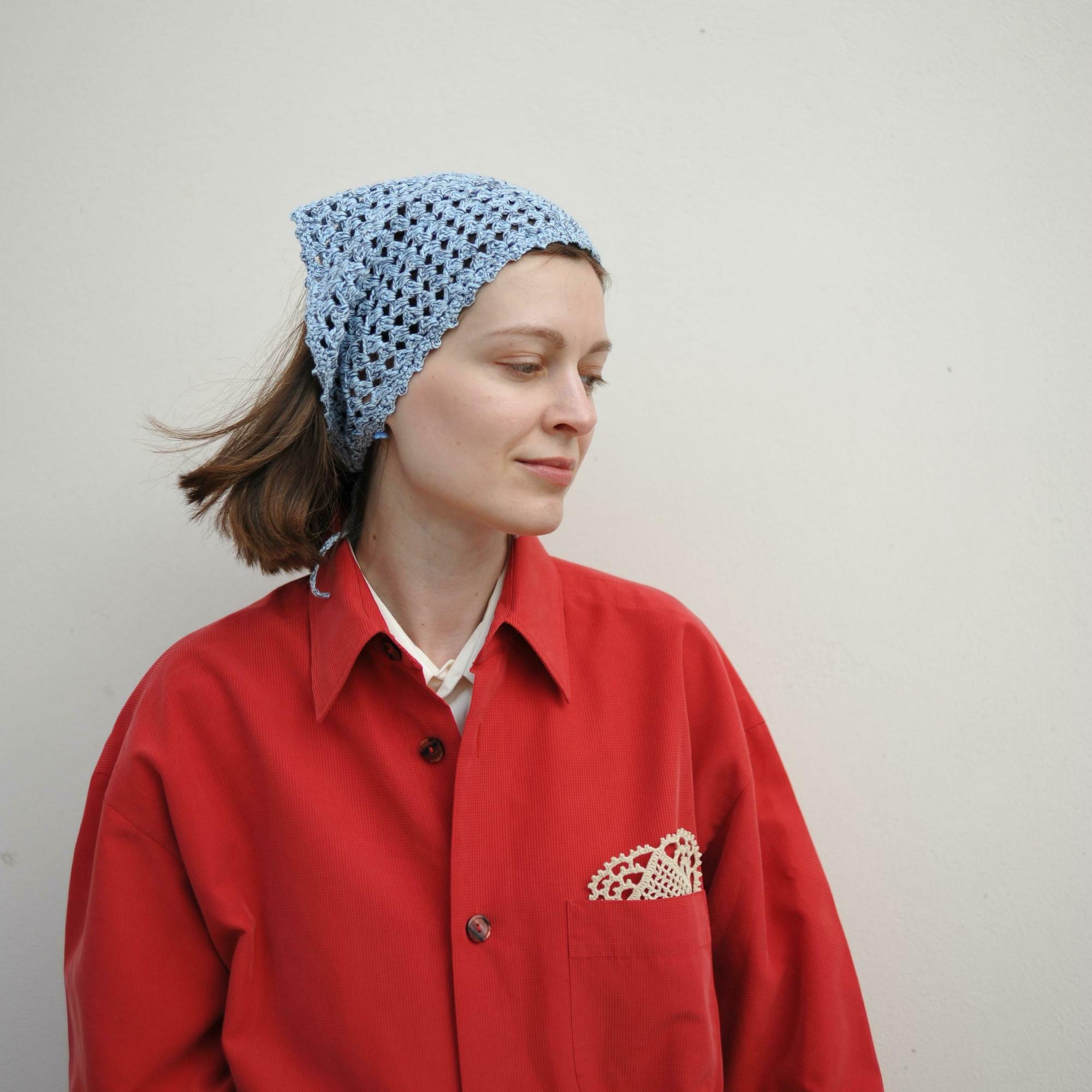 Косынка DashaPhi x tête голубой меланж